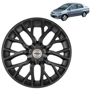 prigan city zx matte black wheel cover 1434 for honda city zxset of 4 pcs press fitting model- phantom_black_14