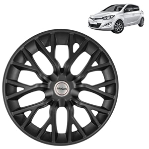 prigan i20 elite matte black wheel cover 1434 for -i20 eliteset of 4 pcs press fitting model- phantom_black_14