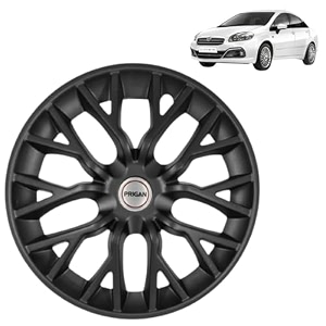 prigan linea active dynamic only matte black wheel cover 1534 for lineaset of 4 pcs press fitting model- phantom_black_15