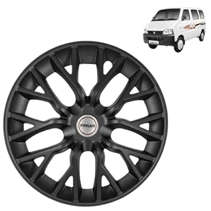 prigan maruti eeco matte black wheel cover 1334 for -maruti eecoset of 4 pcs press fitting model- phantom matte black 13