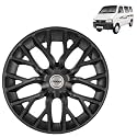 Prigan Maruti EECO Matte Black Wheel Cover 13" for -Maruti EECO,(Set of 4 Pcs) (Press Fitting) Model- Phantom Matte Black 13