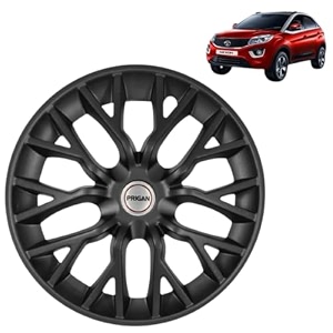 prigan nexon black wheel cover 1634 for tata nexon set of 4 pcs press fitting model- phantom black 16