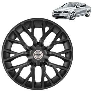prigan octavia black wheel cover 1634 for octavia set of 4 pcs press fitting model- phantom black 16