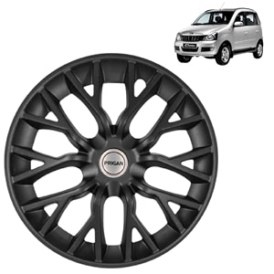 prigan quanto matte black wheel cover 1534 for quantoset of 4 pcs press fitting model- phantom_black_15
