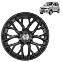 PRIGAN Quanto Matte Black Wheel Cover 15" for Quanto,(Set of 4 Pcs) (Press Fitting) Model- Phantom_Black_15