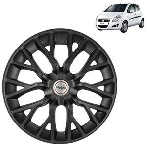 prigan ritz matte black wheel cover 1434 for ritzset of 4 pcs press fitting model- phantom_black_14