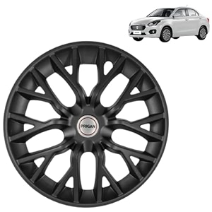 prigan swift dzire matte black wheel cover 1434 for -swift dzireset of 4 pcs press fitting model- phantom_black_14