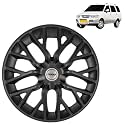 Prigan Tavera Matte Black Wheel Cover 15" for Chevrolet Tavera,(Set of 4 Pcs) (Press Fitting) Model- Phantom_Black_15