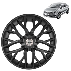 prigan vento matte black wheel cover 1434 for -ventoset of 4 pcs press fitting model- phantom_black_14
