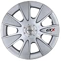Prigan Wheel Cover for All 15 Inch Cars, Silver Wheel Cap (Available in 12,13,14,15,16 Inch) (Set of 4 Pcs) (Press Fitting) Model- GTX Silver-15