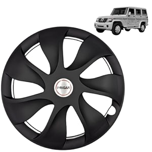 prigan wheel cover for bolero 15 inch black wheel cap available in 15 inch set of 4 pcs press fitting model- urban black-15