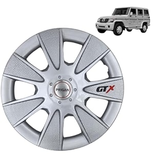 prigan wheel cover for bolero 15 inch silver wheel cap available in 1213141516 inch set of 4 pcs press fitting model- gtx silver-15
