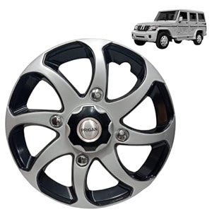 prigan wheel cover for bolero 15 inch black silver wheel cap available in 15 inch set of 4 pcs press fitting model- bolero reverse-15