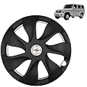 Prigan Wheel Cover for Bolero 15 Inch Black Wheel Cap (Available in 15 Inch) (Set of 4 Pcs) (Press Fitting) Model- Urban Black-15