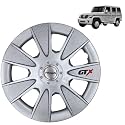 Prigan Wheel Cover for Bolero 15 Inch Silver Wheel Cap (Available in 12,13,14,15,16 Inch) (Set of 4 Pcs) (Press Fitting) Model- GTX Silver-15