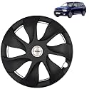 Prigan Wheel Cover for Carens 15 Inch Black Wheel Cap (Available in 15 Inch) (Set of 4 Pcs) (Press Fitting) Model- Urban Black-15