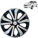 Prigan Wheel Cover for Chevrolet SAIL U-VA 14 Inch Black Silver Wheel Cap (Available in 14 Inch) (Set of 4 Pcs) (Press Fitting) Model- TGO-T1-DC-14