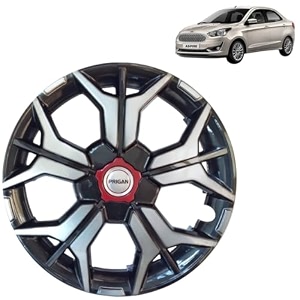 prigan wheel cover compatible for aspire 14 inch grey silver wheel cap available in 121314151617 inch set of 4 pcs press fitting model- kia-gtline dc-14