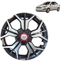 PRIGAN Wheel Cover Compatible for Aspire 14 Inch Grey Silver Wheel Cap (Available in 12,13,14,15,16,17 Inch) (Set of 4 Pcs) (Press Fitting) Model- KIA-GTLINE DC-14