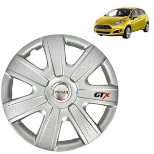 prigan wheel cover compatible for fiesta 14 inch silver wheel cap available in 12131415 inch set of 4 pcs press fitting model- gtx-silver-14