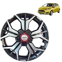 PRIGAN Wheel Cover Compatible for Fiesta 14 Inch Grey Silver Wheel Cap (Available in 12,13,14,15,16,17 Inch) (Set of 4 Pcs) (Press Fitting) Model- KIA-GTLINE DC-14