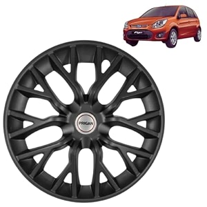 prigan wheel cover compatible for figo matte black wheel cover 1434 compatible for figo t1set of 4 pcs press fitting model- phantom_black_14