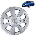 PRIGAN Wheel Cover for Datsun Go Plus 13 Inch Silver Wheel Cap (Available in 12,13,14,15,16 Inch) (Set of 4 Pcs) (Press Fitting) Model- GTX Silver-13