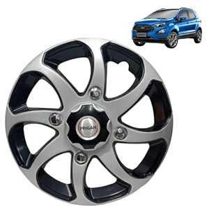 prigan wheel cover for ecosport 15 inch black silver wheel cap available in 15 inch set of 4 pcs press fitting model- bolero reverse-15