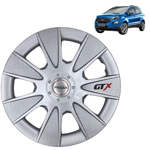 prigan wheel cover for ecosport 15 inch silver wheel cap available in 1213141516 inch set of 4 pcs press fitting model- gtx silver-15