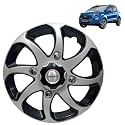 Prigan Wheel Cover for ECOSPORT 15 Inch Black Silver Wheel Cap (Available in 15 Inch) (Set of 4 Pcs) (Press Fitting) Model- Bolero Reverse-15