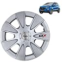Prigan Wheel Cover for ECOSPORT 15 Inch Silver Wheel Cap (Available in 12,13,14,15,16 Inch) (Set of 4 Pcs) (Press Fitting) Model- GTX Silver-15