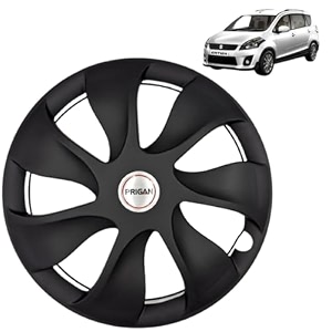 prigan wheel cover for ertiga all variants 15 inch black wheel cap available in 15 inch set of 4 pcs press fitting model- urban black-15