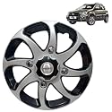 Prigan Wheel Cover for ETIOS Cross 15 Inch Black Silver Wheel Cap (Available in 15 Inch) (Set of 4 Pcs) (Press Fitting) Model- Bolero Reverse-15