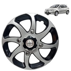 prigan wheel cover for etios liva 15 inch black silver wheel cap available in 15 inch set of 4 pcs press fitting model- bolero reverse-15