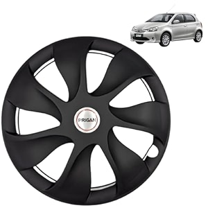 prigan wheel cover for etios liva 15 inch black wheel cap available in 15 inch set of 4 pcs press fitting model- urban black-15