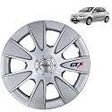 Prigan Wheel Cover for ETIOS Liva 15 Inch Silver Wheel Cap (Available in 12,13,14,15,16 Inch) (Set of 4 Pcs) (Press Fitting) Model- GTX Silver-15