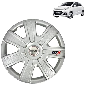 prigan wheel cover for grand i10 14 inch silver wheel cap available in 12131415 inch set of 4 pcs press fitting model- gtx-silver-14