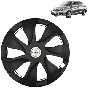 prigan wheel cover for honda amaze 14 inch black wheel cap available in 12131415 inch set of 4 pcs press fitting model- urban-black-14