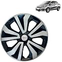Prigan Wheel Cover for Honda Amaze 14 Inch Black Silver Wheel Cap (Available in 14 Inch) (Set of 4 Pcs) (Press Fitting) Model- TGO-T1-DC-14