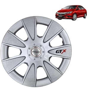 prigan wheel cover for honda city i-vtec 15 inch silver wheel cap available in 1213141516 inch set of 4 pcs press fitting model- gtx silver-15