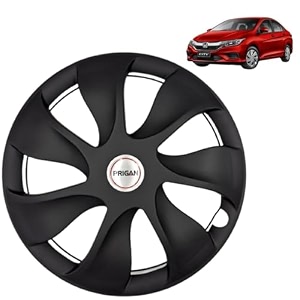 prigan wheel cover for honda city i-vtec 15 inch black wheel cap available in 15 inch set of 4 pcs press fitting model- urban black-15