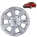 Prigan Wheel Cover for Honda City I-VTEC 15 Inch Silver Wheel Cap (Available in 12,13,14,15,16 Inch) (Set of 4 Pcs) (Press Fitting) Model- GTX Silver-15