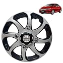 Prigan Wheel Cover for Honda City I-VTEC 15 Inch Black Silver Wheel Cap (Available in 15 Inch) (Set of 4 Pcs) (Press Fitting) Model- Bolero Reverse-15