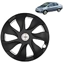 PRIGAN Wheel Cover for Honda CITYZX 14 Inch Black Wheel Cap (Available in 12,13,14,15 Inch) (Set of 4 Pcs) (Press Fitting) Model- URBAN-Black-14