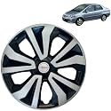 Prigan Wheel Cover for Honda CITYZX 14 Inch Black Silver Wheel Cap (Available in 14 Inch) (Set of 4 Pcs) (Press Fitting) Model- TGO-T1-DC-14
