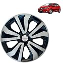 PRIGAN Wheel Cover for Honda Jazz 14 Inch Black Silver Wheel Cap (Available in 14 Inch) (Set of 4 Pcs) (Press Fitting) Model- TGO-T1-DC-14