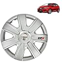 Prigan Wheel Cover for Honda Jazz 14 Inch Silver Wheel Cap (Available in 12,13,14,15 Inch) (Set of 4 Pcs) (Press Fitting) Model- GTX-SILVER-14