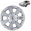 PRIGAN Wheel Cover for Hyundai Accent 13 Inch Silver Wheel Cap (Available in 12,13,14,15,16 Inch) (Set of 4 Pcs) (Press Fitting) Model- GTX Silver-13