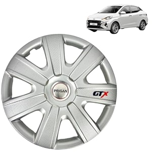prigan wheel cover for hyundai aura 14 inch silver wheel cap available in 12131415 inch set of 4 pcs press fitting model- gtx-silver-14