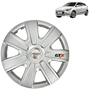 prigan wheel cover for hyundai elite i20 old 14 inch silver wheel cap available in 12131415 inch set of 4 pcs press fitting model- gtx-silver-14